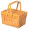 Woodchip Picnic Storage Basket with Cover and Movable Handles